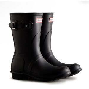 NIB Womens Hunter Original Short Rubber Rain Waterproof Boot Black Size 10/EU 42